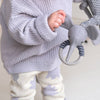 Cotton Knit & Silicone Teether Rattle - Elephant