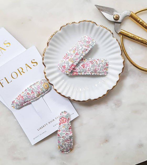 Classic Scallop Clips - Liberty Katie & Millie B - Floras