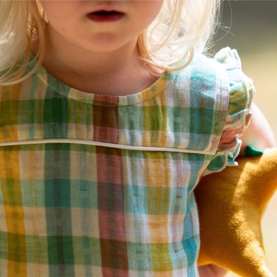 Rainbow Frill Summer Romper - Little Green Radicals