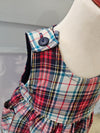 Reversible Pinafore Dress - Navy Cord/Cheque - Ruth Lednik