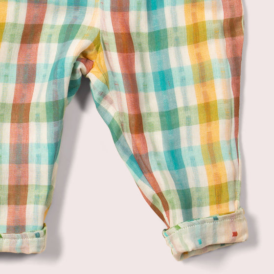 Rainbow Double Cloth Reversible Pull On Trousers - Little Green Radicals