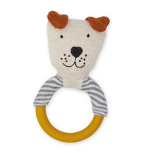  Cotton Knit & Silicone Teether Rattle - Dog - Sophie Home