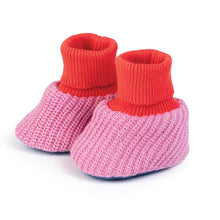  Cotton Knit Baby Slipper Socks - Choose Love Pink - Sophie Home