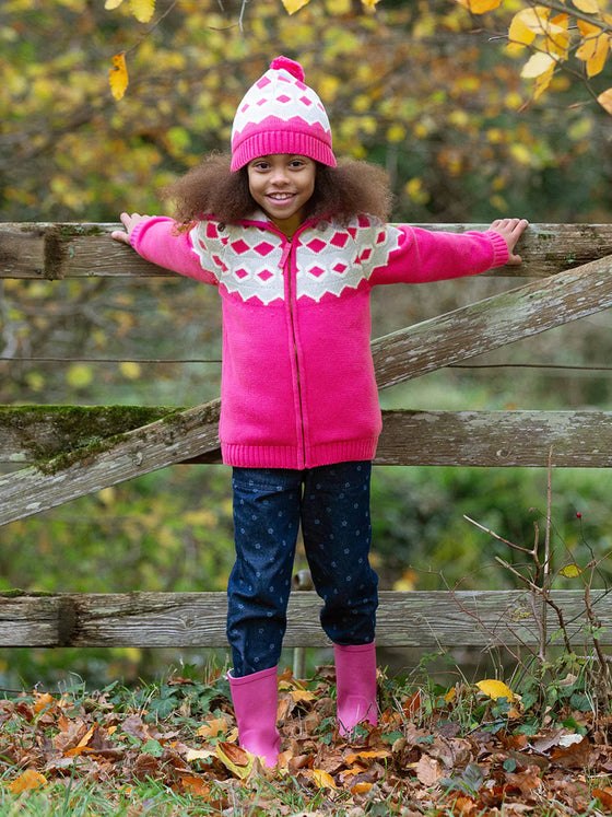 Jurassic cosy hat pink - Kite Organics