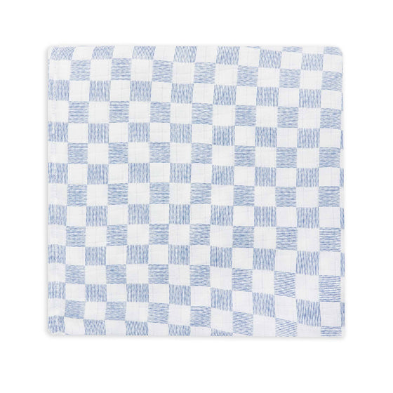 Organic Baby Muslin Swaddle - Waves - Avery Row