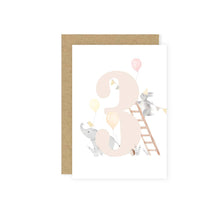  Animals 3rd Birthday Card - Little Roglets