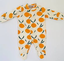  Organic cotton Baby sleepsuit with Clementine print - Eddie and Bee