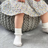 Frilly Non-Slip Stay-On Baby and Toddler Socks - Pearl White - The Little Sock Company