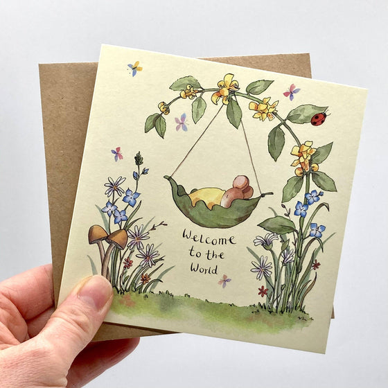 New Baby Card - Mouse New Baby - Ink Snail Limited