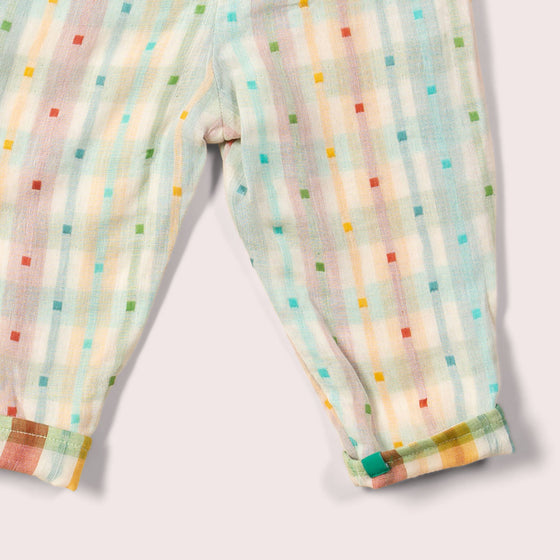 Rainbow Double Cloth Reversible Pull On Trousers - Little Green Radicals