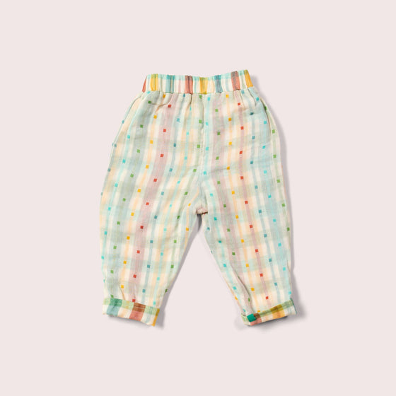 Rainbow Double Cloth Reversible Pull On Trousers - Little Green Radicals