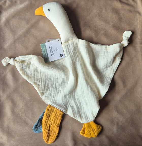 Soft Hydrophilic Goose Plush Toy for Babies - White