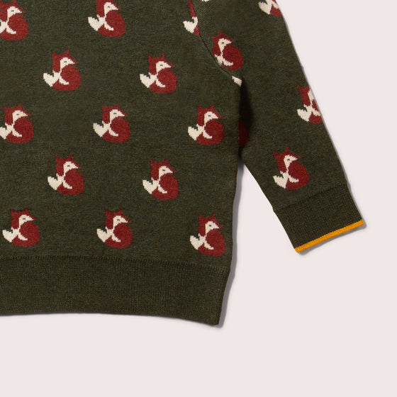 From One To Another Fox Knitted Jumper - Little Green Radicals