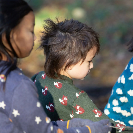 From One To Another Fox Knitted Jumper - Little Green Radicals