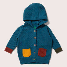  From One To Another Teal Hooded Snuggly Knitted Cardigan - Little Green Radicals