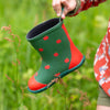 Red Apples Lined Classic Wellington Boots - Little Green Radicals