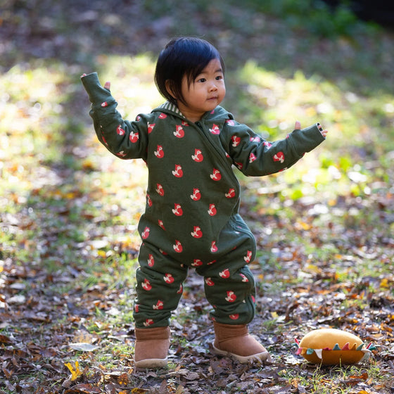 Little Fox Reversible Hooded Snug As A Bug Suit - Little Green Radicals