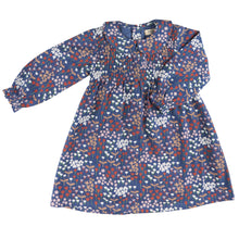  Smock Dress W. Peter Pan Collar - Meadow, Night Blue - Pigeon Organics