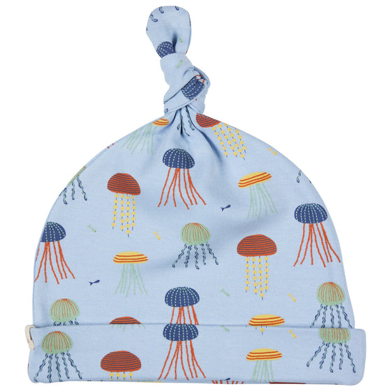 Knotted Hat - multi coloured Jellyfish - Pigeon Organics