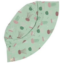  Reversible Sun Hat - Jellyfish, Green - Pigeon Organics