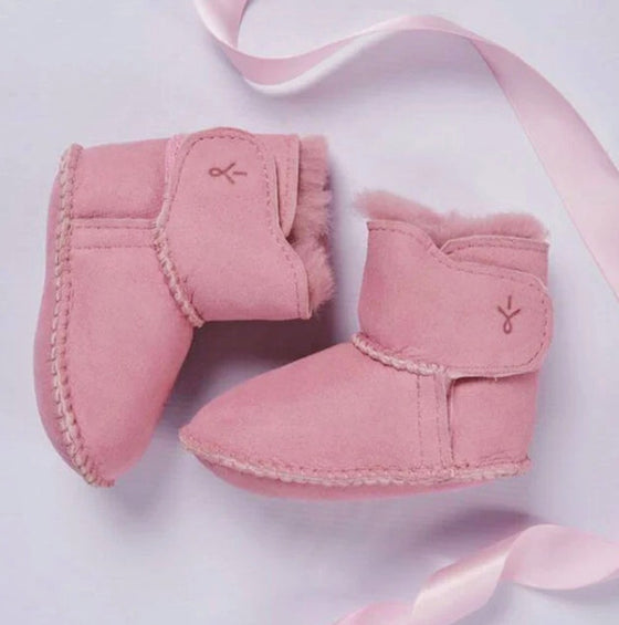 Pink Baby Booties - EMU Australia