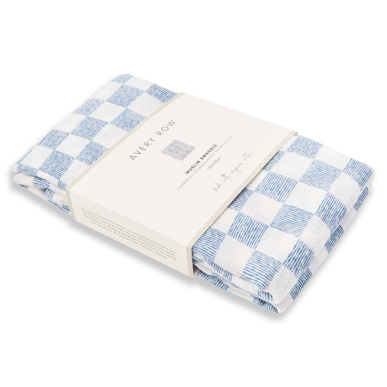 Organic Baby Muslin Swaddle - Waves - Avery Row