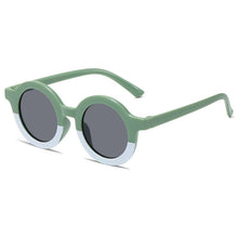  Baby and child sunglasses UV400 round - Sage/White