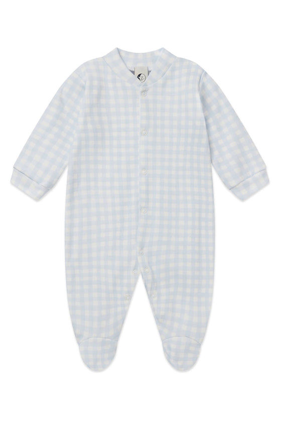 Gingham Mist Baby grow - Sleepy Doe